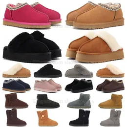 2023 Hot Top WGGS Fluffy Slipper Uggss Snow Boos Ankle Boot Mini Tazz Platform Wool Shod Tasman Bow Bailey Bailey Boot Buckle Boot Classic Christmer Snow Boots Suede
