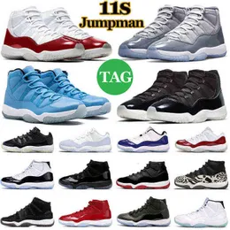 Cherry Tênis de Basquete Jumpman Jordn 11 11s Mens Cool Grey Pantone 72-10 Legend Blue Bred Concord Boné E Vestido Homens Mulheres Tênis Esportes Ao Ar Livre