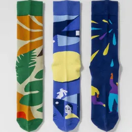 Skarpetki męskie 12 pąki/los zabawne mężczyzn Hip Hop Print Harajuku kolorowy kreatywny deskorolka osobowość wygodny prezent sokken