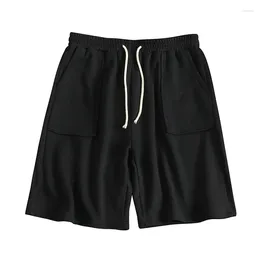 Męskie szorty 2023 Koreańskie trend modowy Młodzieżowe spodnie swobodne spodnie luźne stałe kolorowe spodni bresowe spodni w lecie
