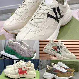 Designerskie buty trampki trenerzy damskie projektanci butów Sneaker vintage luksus chaussures Beige Men kobiety z torbą na kurz