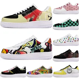 DIY shoes fashion lovely autumn mens Leisure shoes one for men women platform precious sneakers Classic cartoon graffiti trainers comfortable sports 14114