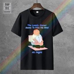 Herren T-Shirts Herren Lustiges T-Shirt Mode T-Shirt The Lonely Scheint Seinen Geist Nachts Peter Griffin Version Damen T-Shirt zu befreien