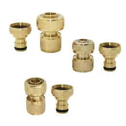 Watering Equipments Garden Hose 1/2 5/8 3/4 To 3/4" Female Quick Connector Brass 16mm 20mm Copper Metal Threaded Water Pipe 1set