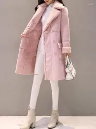 Vrouwen Trenchcoats Elegante Parka Voor Vrouwen Herfst Winter 2023 Streetwear Casual Dikker Warme Jassen Dames Zoete Slim Fit