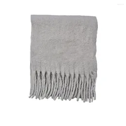 Lenços Lady Tassel Scarf Elegante Mulheres Inverno Macio Cashmere Sinta Aconchegante Pescoço Proteção À Prova de Vento Leve para Frio