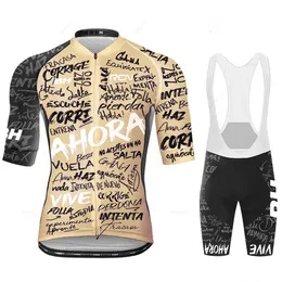 Maglia da ciclismo Set Maglia da ciclismo Rcn Set estivo Team Abbigliamento da bicicletta Tuta da bici da strada Pantaloncini con bretelle MTB Maillot Ciclismo Ropa Bicicleta 231120