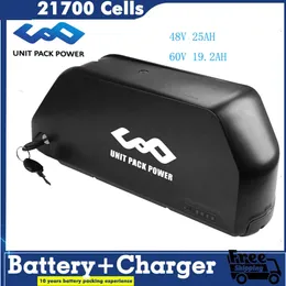 Original 48v bateria elétrica 52v ebike bateria polly downtube bateria 40a bms 350w 500 750 1500 18650 células bbs02 bbs03 bbshd