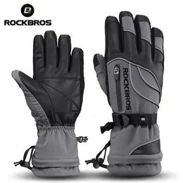 Luvas de ciclismo ROCKBROS 40 graus inverno térmico impermeável à prova de vento mtb bicicleta para esqui caminhadas snowmobile motocicleta 231121