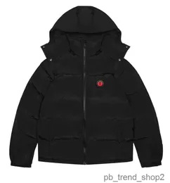 Trapstar Down Jacket Winter Trapstar London Bluza Odłączona kurtka z kapturem Czarnoczerwony haftowany listew płaszcz Trapstar Tracksuit Osoq