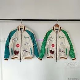 디자이너 남성 재킷 패션 브랜드 캐주얼 코트 겉옷 트렌드 브랜드 Rhude 중장비 자수 라스 베이거스 기념 조종사 재킷 가을 겨울 지퍼 C
