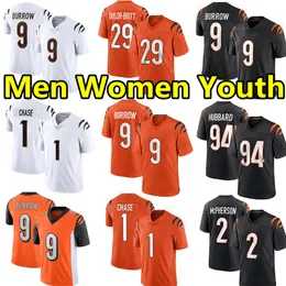 CUSTOM Joe Burrow Football Jerseys Cam Taylor-Britt Ja'Marr Chase Jersey Joe Mixon Tee Higgins Sam Hubbard Evan McPherson Logan Wilson Trey Hendrickson Myles Murphy