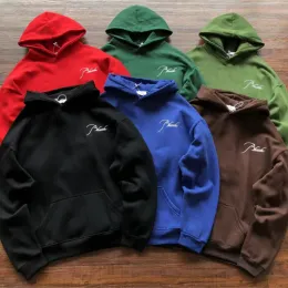 Felpe con cappuccio da uomo Felpe ricamo Rhude Fleece Felpa con cappuccio Uomo Donna Top Quality Patchwork Pullover Haikyuu Felpa Anime Vestiti