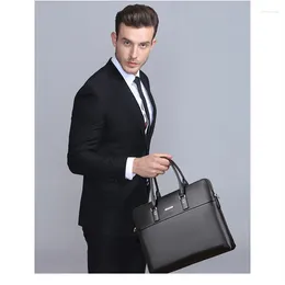 Briefcases High Quality Men's One Shoulder Messenger Bag Handbag Briefcase PU Leather Laptop Handbags & Crossbody Bags