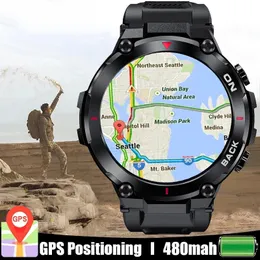 GPS Smart Watch Mężczyźni 2023 Nowe zegarki sportowe na świeżym powietrzu Wodoodporna fitness 24-godzinny serdecznie Blood Tlen Monitor Smartwatch dla Xiaomi