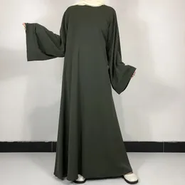 Plus size Dresses 15 Colors Basic Plain Nida Abaya With Free Belt High Quality Muslim Women Modest Simple Dress EID Ramadan Islamic Clothing 231121