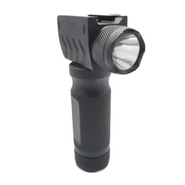 Aluminium Tactical Fore Grip Light 200 Lumen LED-Jagd-Taschenlampe mit Strobe-Modus 20 mm Picatinny-Schienenhalterung.