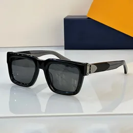 Occhiali da sole classici di alta qualità con montatura quadrata in acetato unisex Z2088E con superficie a specchio stampata e occhiali con firma in metallo sulle aste