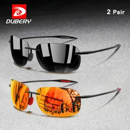 Солнцезащитные очки DUBERY, квадратные мужские очки без оправы для вождения, сверхлегкие очки в оправе, солнцезащитные очки для рыбалки на открытом воздухе, UV400, очки 2 231121
