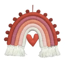 Decorazioni natalizie Arcobaleno Decorazioni per la camera Ragazze Macrame Baby Parete Camera da letto Decorazione per la scuola materna Campanelli eolici appesi 231121