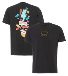 2023新しいF1チームスペシャルTシャツフォーミュラ1レーシングファンTシャツ夏のメンズブラックファッションカーロゴプリントTシャツカジュアルジャージートップ