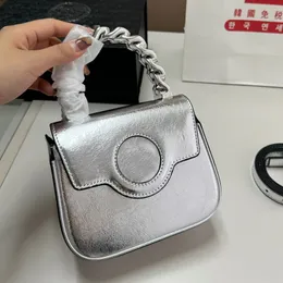 Flap Mini Tote Bag Women Handbags Shoulder Bag Fashion Crossbody Bags Chain Type Hard Handle Cell Phone Pocket Crack Pattern Magnetic Buckle Travel Purse