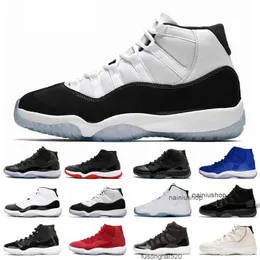 2023 2022 New Men 11 Nasual Shoes 11s 25th Anniversary Gamma Blue Bred Concord 23 45 Platinum Tint Space Jam Gym Red Midnight Navy PRM