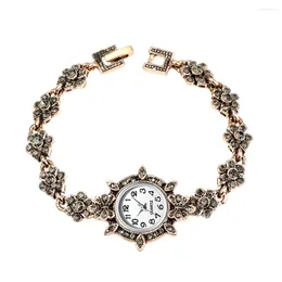 Armbandsur titta på handledskedjan armband mode retro zinklegering bohemisk stil lady diamant