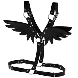 Bondage Womens Gothic Leder Angel Body Harness Belt Sexy Fetisch Angel Wings Bondage Harness Taillengürtel