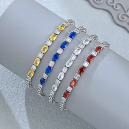 Smycken inlagd diamant koppararmband för kvinnors mångsidiga sju färgmikroinlagda zirkonarmband