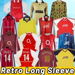 Gunner Vintage Mens Retro Soccer Jerseys V. Persie Vieira Merson Adams Henry Bergkamp Men Classic Design 00 04 02 05 11 12 88 90 95 96 98 99 1978 2000 2011 2012