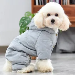 Dog Apparel Warm Jumpsuit Winter Clothes Coat Outfit Puppy Small Costume Shih Tzu Yorkshire Poodle Pomeranian Schnauzer Clothing