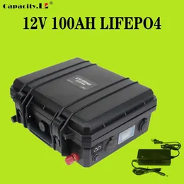 12v100AH ​​LIFEPO4 Pil Paketi 80AH şarj edilebilir pil fosfat RV güneş enerjisi golf arabası için BMS ile