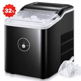 Ice Maker Countertop, 28 Lbs. Ice In 24 Hrs, 9 Ice Cubes Ready In 5 Minutes, Portable Ice Maker Machine 2L With Led Display Perfect For Part