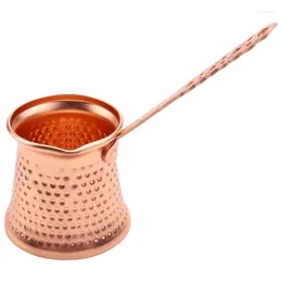 Muggar Turk Turkish Coffee Pot Copper Maker för Cezve Cafeteria Metal Handle Cevze