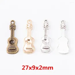 Charms 30st Violin Pendant Bright Zink Eloy Fit Armband Halsband Diy Metal Smyckesfynd 6491