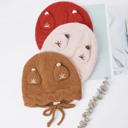 Akcesoria do włosów dziecięcy czapka słodka niedźwiedź maluchowa czapka ciepła na jesienną zimę tylny widelec jest regulowany wszystkie rozmiary głów