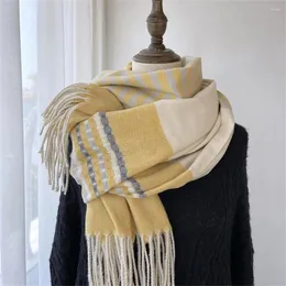 Szaliki naśladowanie kaszmirowe szalik w kratę Winter Vintage Vintage Scarve Długie szal Pashmina Mujer femme faulard bufanda