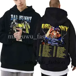 2022 Bad Bunny El Ultimo Tour Del Mundo Men's Hoodie Women Casual Hooded Pullover Loose Style Hoodies Sweatshirt 521 755