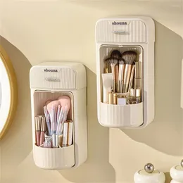 Storage Boxes Cosmetic Brush Stor Punch-free Wall-mounted Large Capacity Elegant Fashion Pen Container