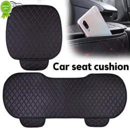 PU 가죽 카시트 커버 프론트/리어 4 시즌 Universal Black Cushion Automobiles SEAT Protector 통기성 의자 매트 SUV