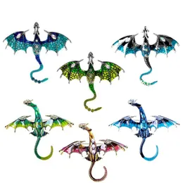 Pins Brooches Enamel Wyvern Brooch Ladys Men 10 Models Rhinestone Flying Animal Party Womens Jewelry Office Pins Gift Drop Delivery Otu75