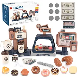 Toy Coffee Maker Машина и комплект кассового аппарата с Sound Light Kids Kitchen Pretend Play Sets Toy Toy