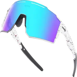 Sportscykling solglasögon för kvinnliga män, UV400 polariserade solglasögon solglasögon, sportglasögon