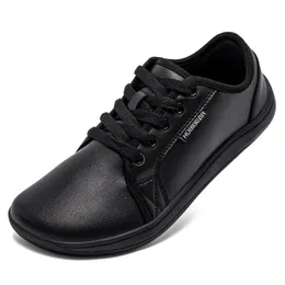 Sapatos de vestido Hobibear minimalista unisex largo dedo do pé descalço zero gota casual couro moda tênis 231120