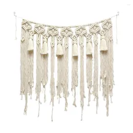 Tapisserier Macrame Bohemian Wall Hang Tapestry Woven Pure Cotton Large Lace Window Ornaments Weeding Curtain Decoration
