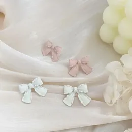 Kolczyki stadnonowe piękne księżniczki mini bownot dziewczęta słodkie cukierki kolor mały łuk klip do ucha biżuteria prosta moda akcesorium