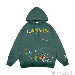 Lanvinshoodies Sweatshirts Designer Fashion Pullover Mens Womens Graffiti Print Lanvin Streetwear Lovers Lanvins Shoe Alanvin Puff Cp Hoodie Tn 1 2xeo