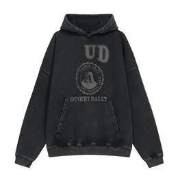 Män vintage korrekt emblem hoodie höst vinter överdimensionerad skateboard unisex casual hooded pullover sweatshirt 23fw 21 nov