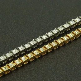 Accessori di vendita caldi hip hop braccialetto a barra punk con personalità quadrata a fila singola con diamanti da uomo